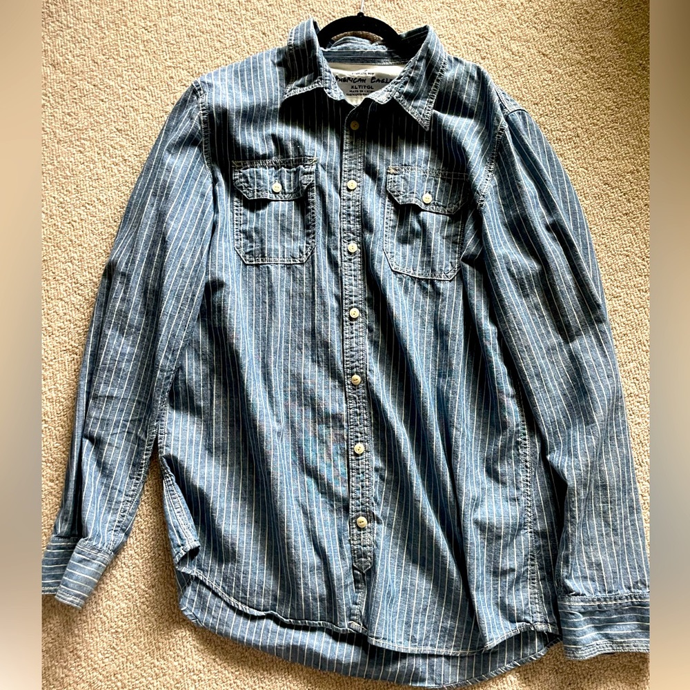 American Eagle Striped Button Down
